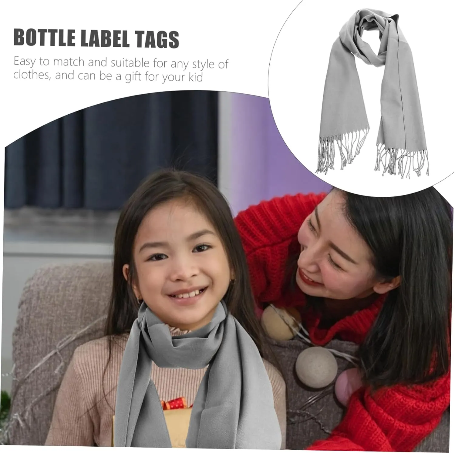 1pc Cashmere Scarf Winter Scarf Kid Neck Scarf Kids Knitted Tree Spikes for Climbing Knitted Scarf Cold