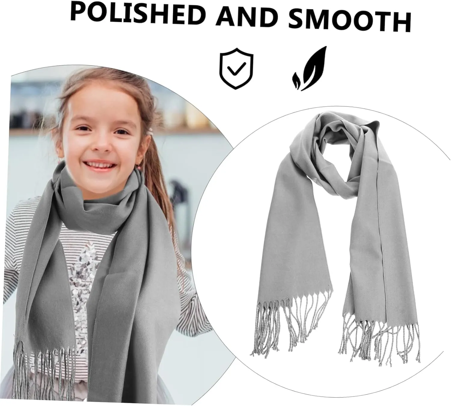 1pc Cashmere Scarf Winter Scarf Kid Neck Scarf Kids Knitted Tree Spikes for Climbing Knitted Scarf Cold
