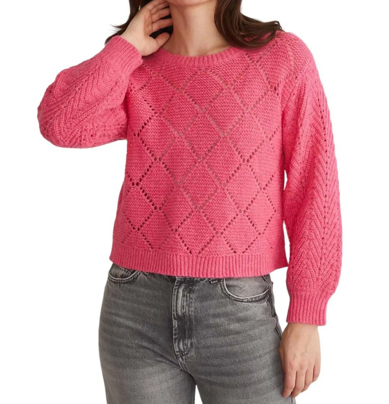 525 America - Kelsey Pointelle Sweater