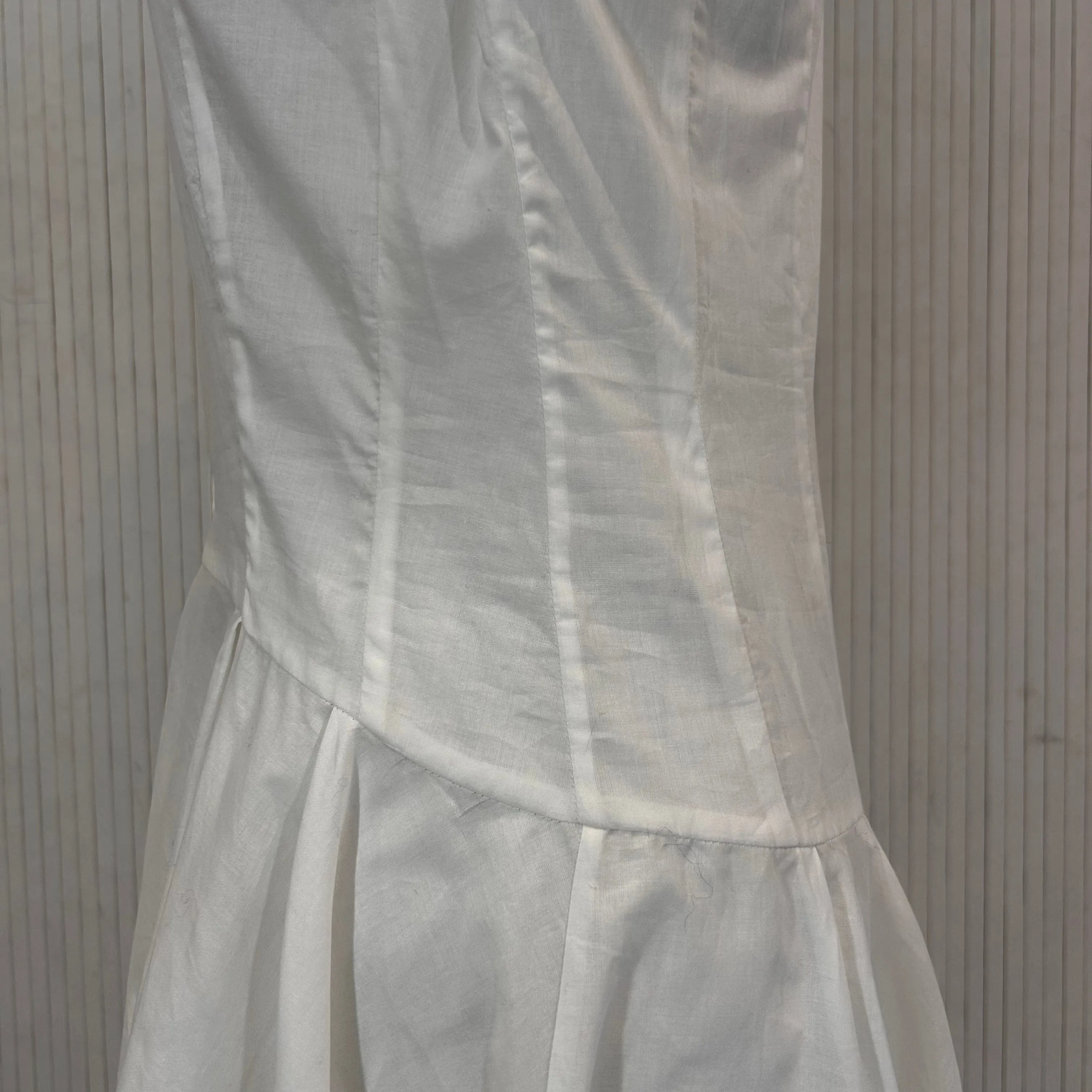 Anne Fontaine £395  Ivory Superfine Cotton Peplum Blouse M