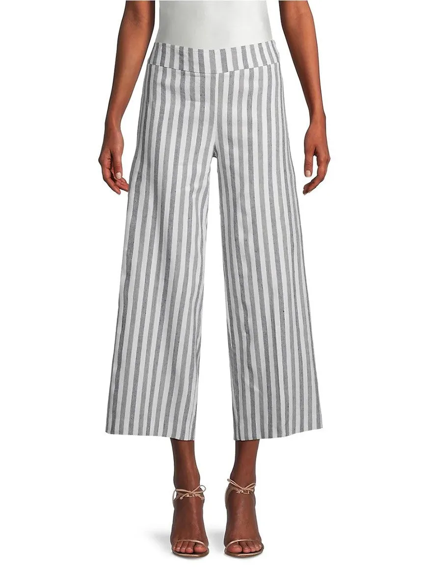 Avenue Montaigne Alex Ankle Crop Pant in Coastal Stripe