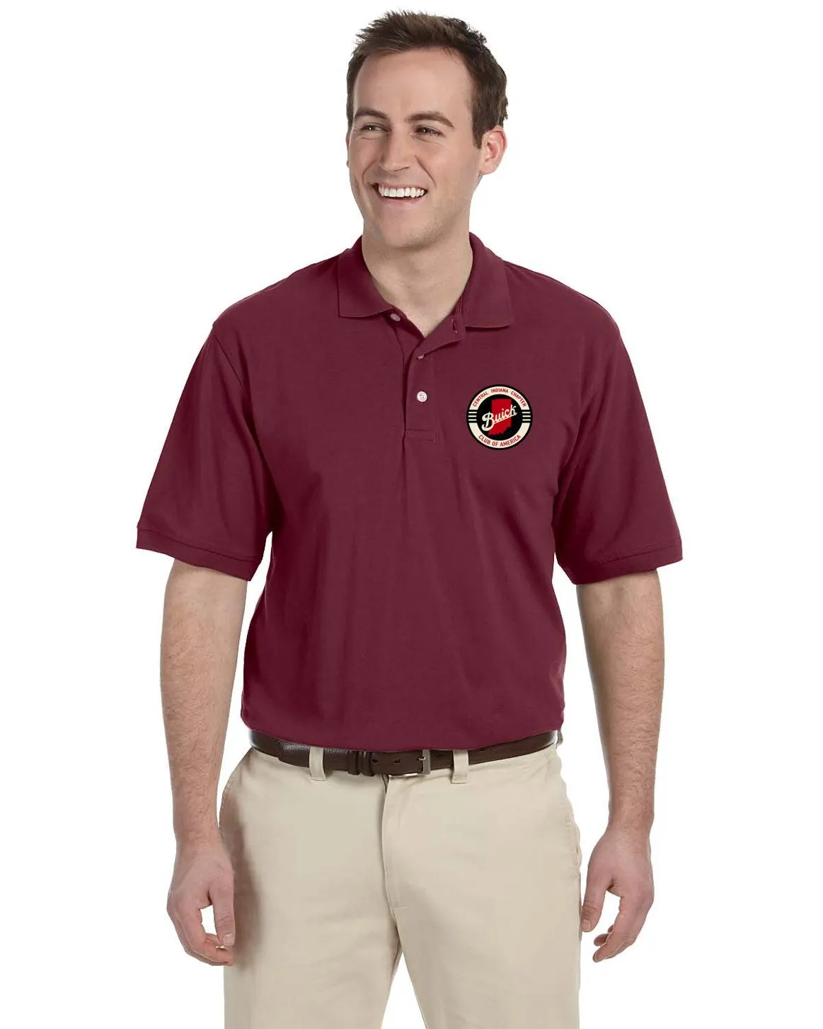BCA Buick Club of Central Indiana cotton blend  polo