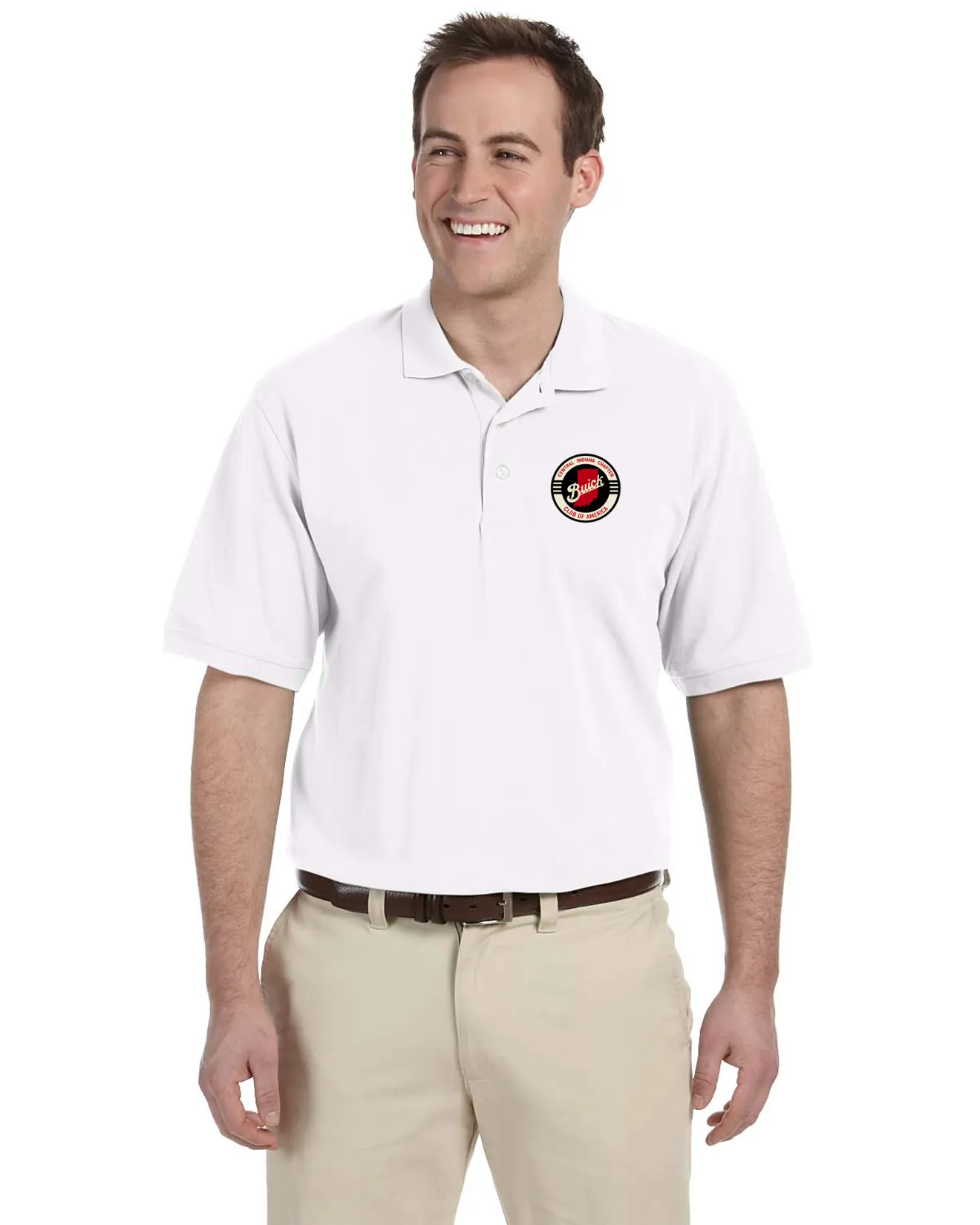 BCA Buick Club of Central Indiana cotton blend  polo