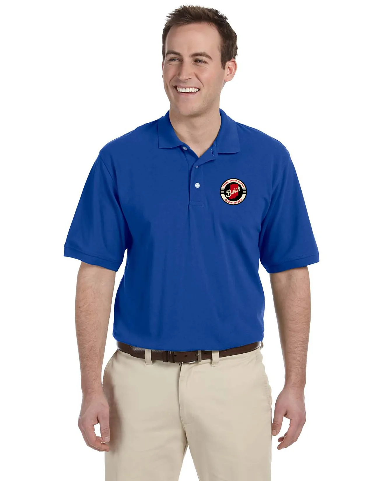 BCA Buick Club of Central Indiana cotton blend  polo