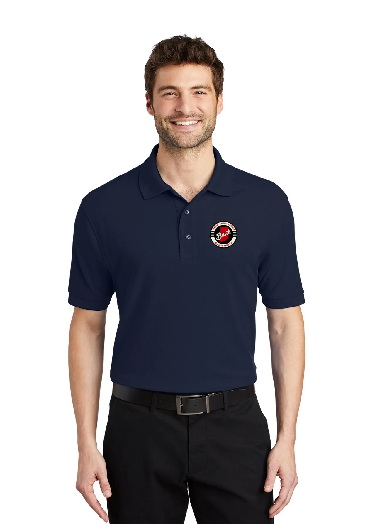 BCA Buick Club of Central Indiana cotton blend  polo