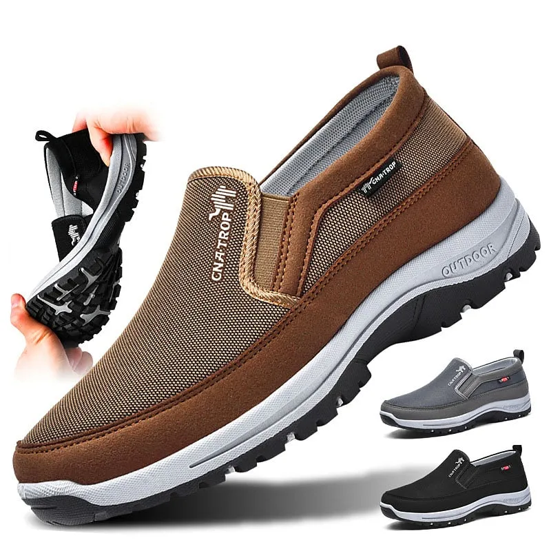 Bootara Men's Breathable Slip-On Outdoor Shoes – Lightweight and Durable Walking Loafers for Everyday Comfort
