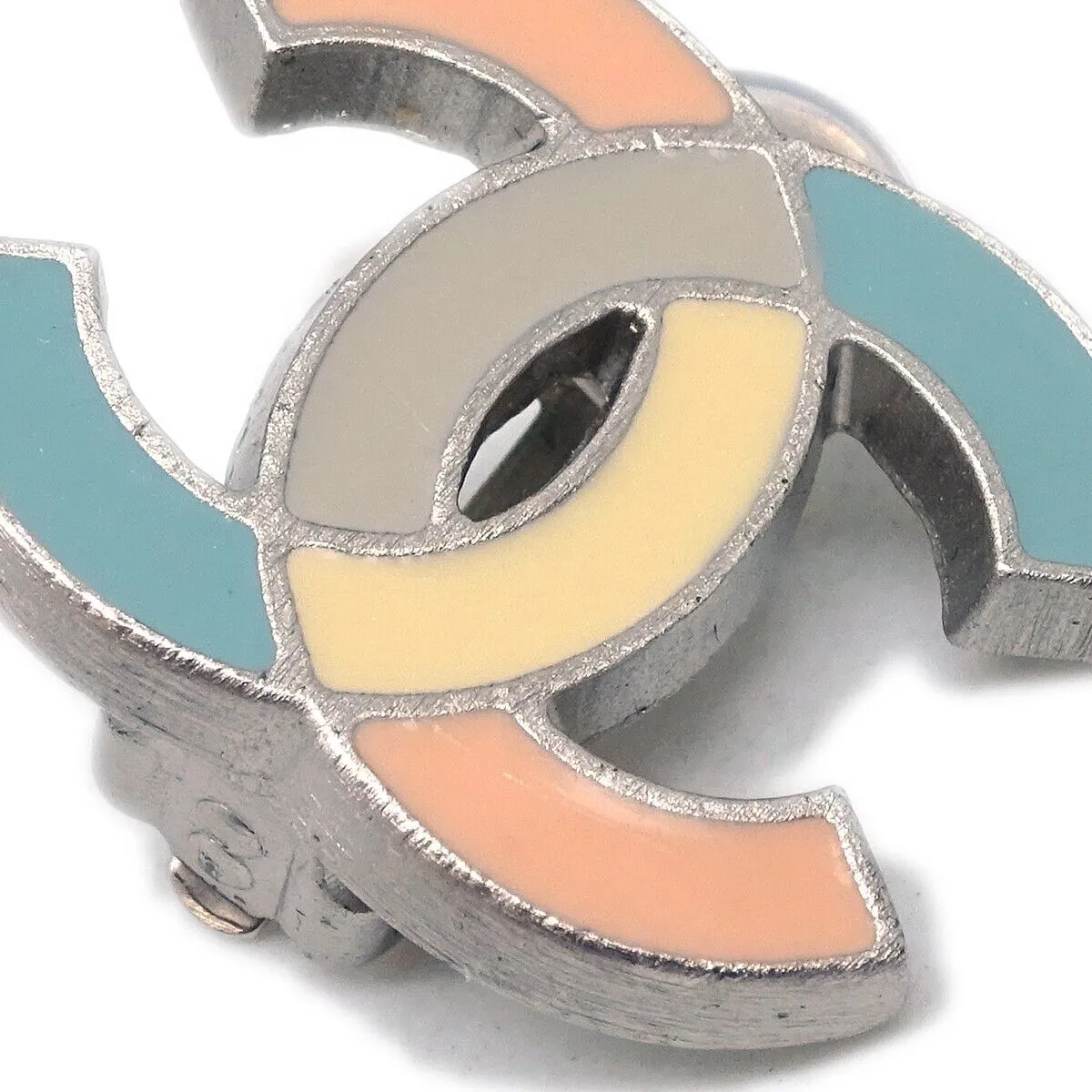 Chanel Cc Earrings Clip-On Multicolor