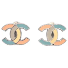 Chanel Cc Earrings Clip-On Multicolor