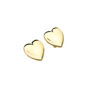chiara ferragni bold  maxi heart gold tone stud earring
