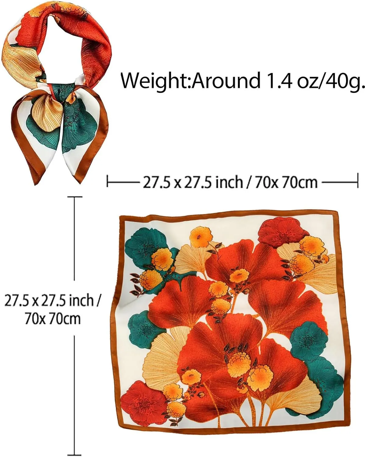 Dailyacc Hair Bandanas Scarf For Women Lightweight Fashion Neck Silk Satin Head Scarves For Sleeping Handbags Scarf