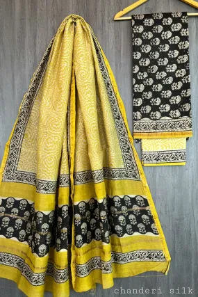 D'Cruz | Cotton silk with golden border saree