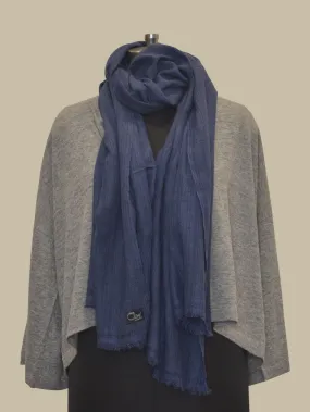 Denim Blue Woollen Scarf