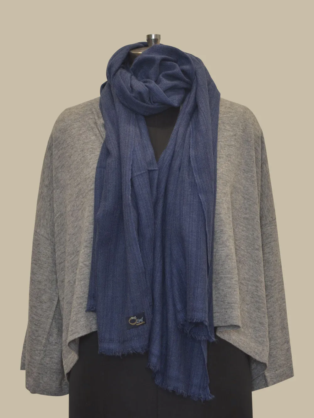 Denim Blue Woollen Scarf