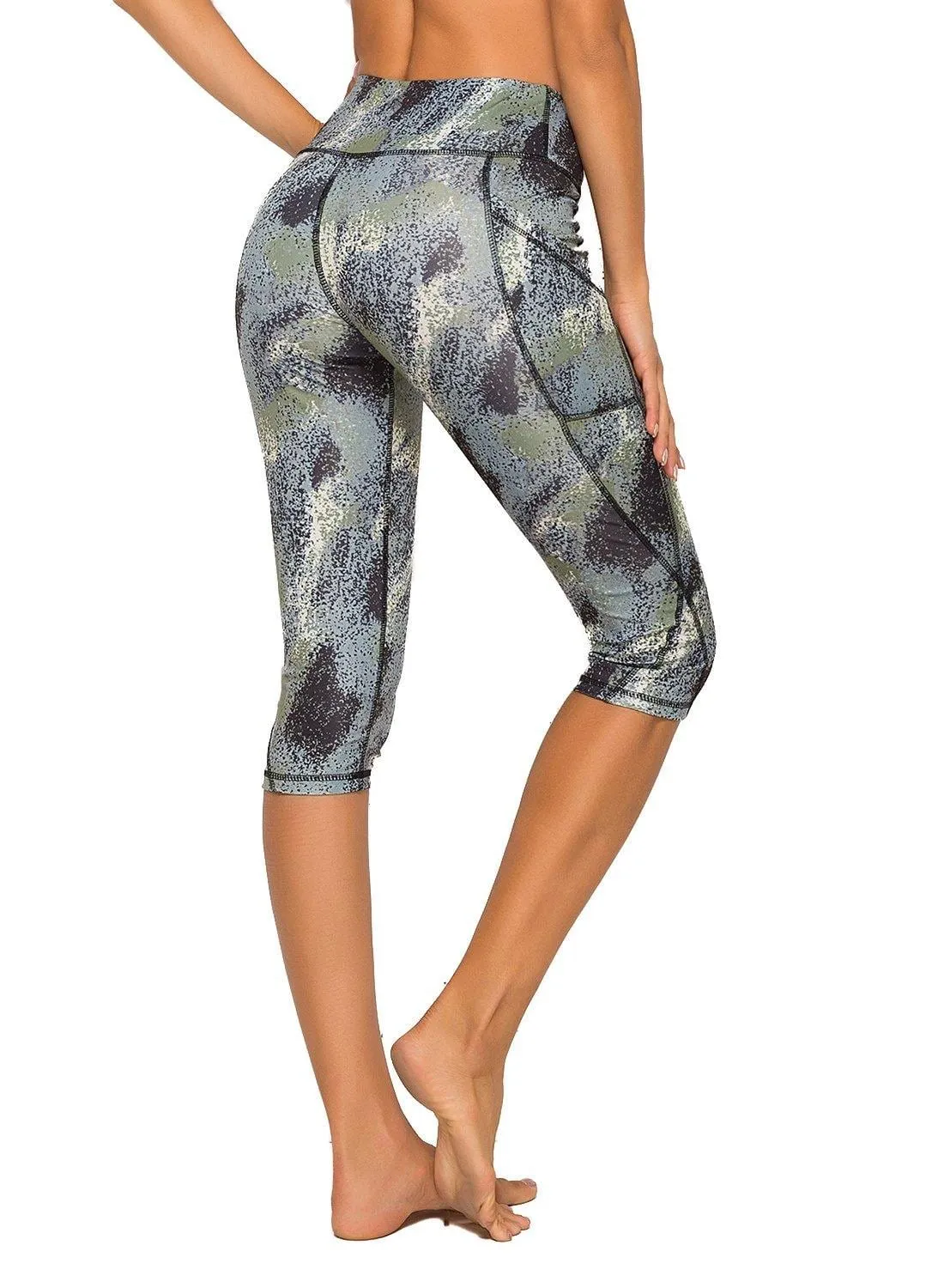 Floral Capris Yoga Pants for Fitness