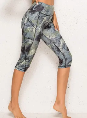 Floral Capris Yoga Pants for Fitness