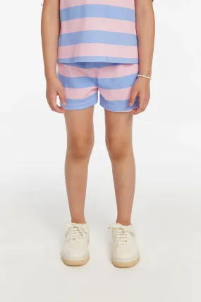 Girls Striped Bubblegum Shorts