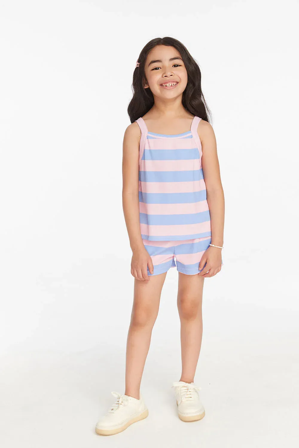 Girls Striped Bubblegum Shorts