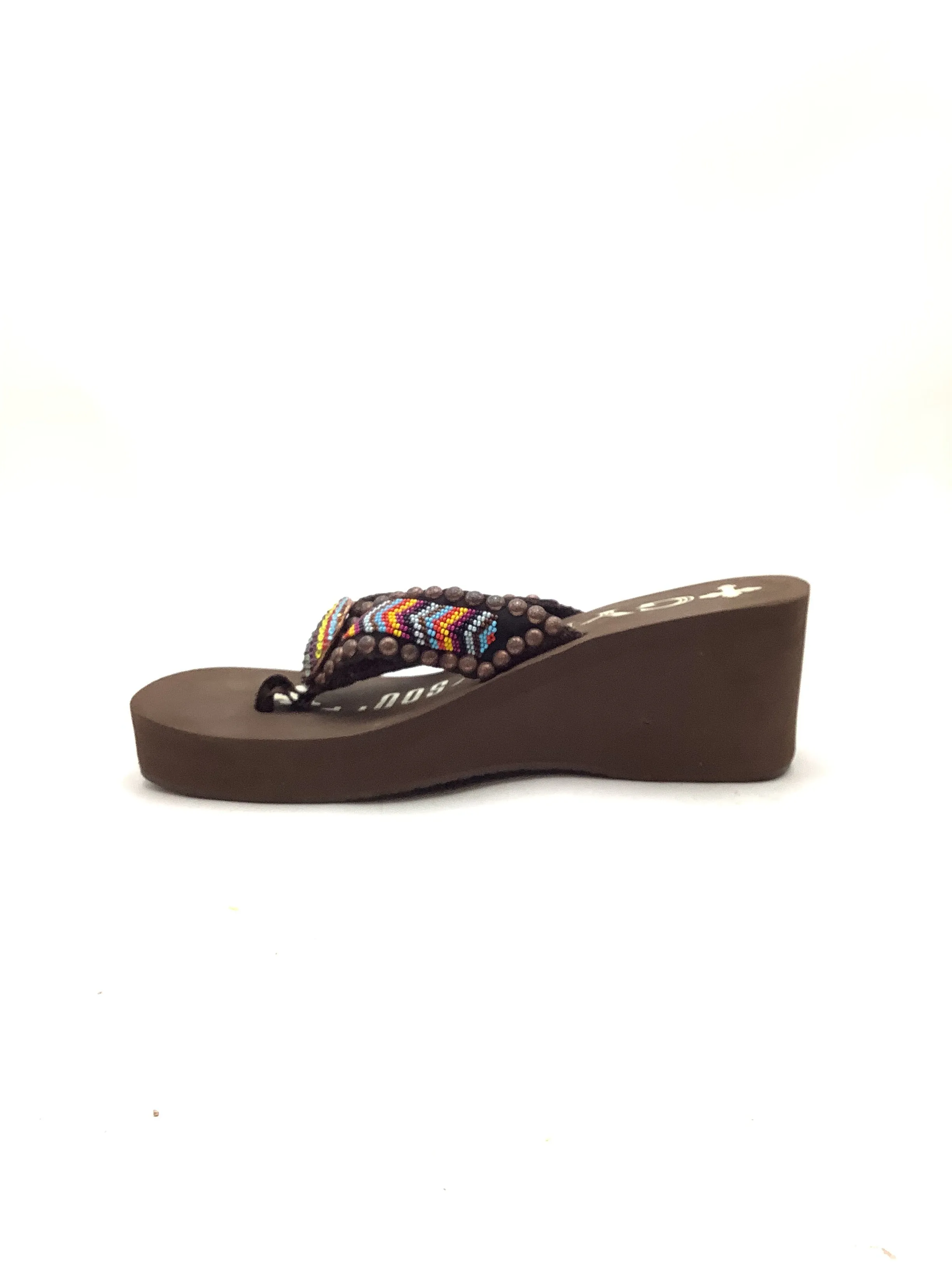 Gypsy Soule Women's Sandals Brown/Mutl Color Swarovski Crystals Size: 11