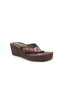Gypsy Soule Women's Sandals Brown/Mutl Color Swarovski Crystals Size: 11