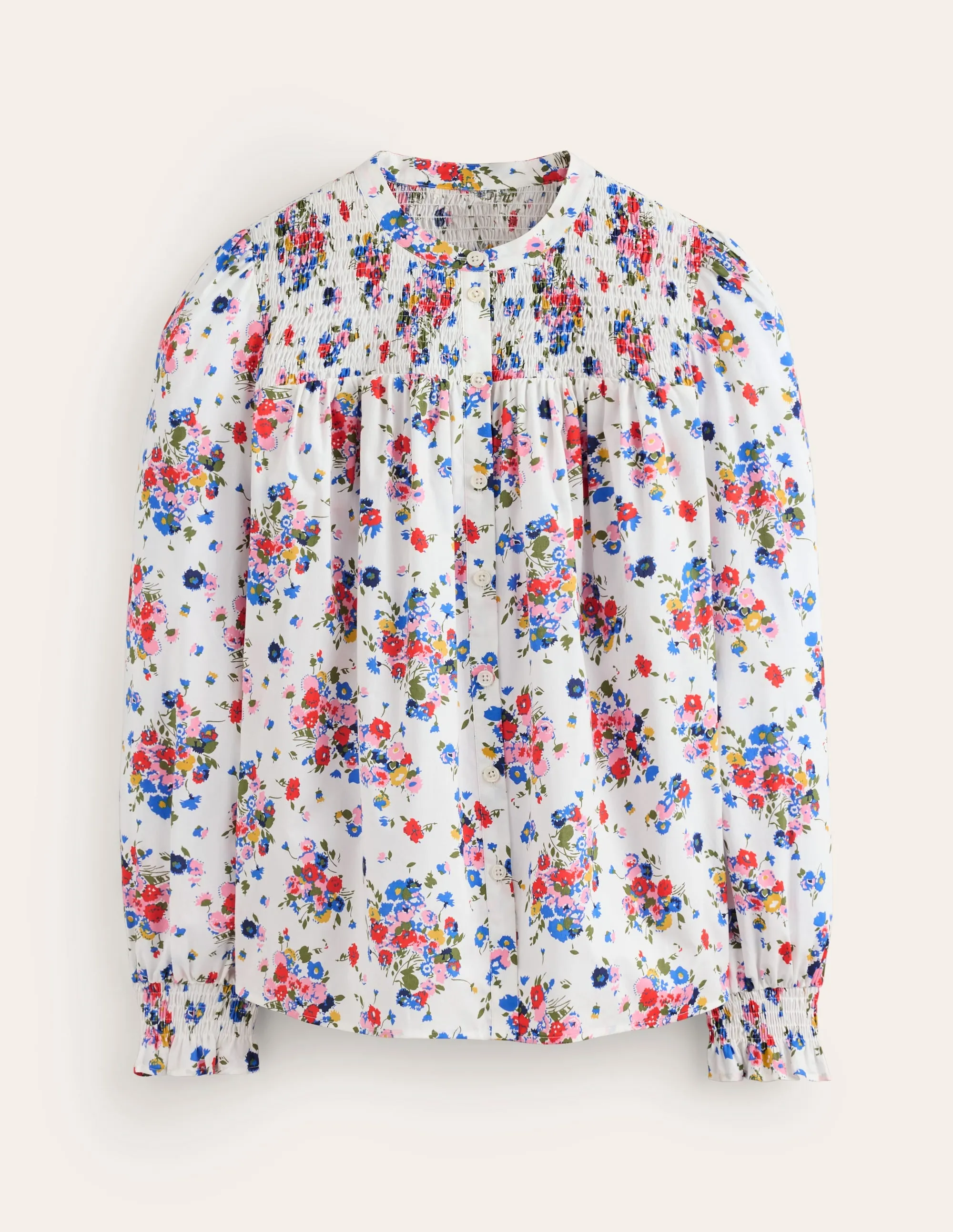Helena Cotton Blouse-Ivory, Wild Cluster