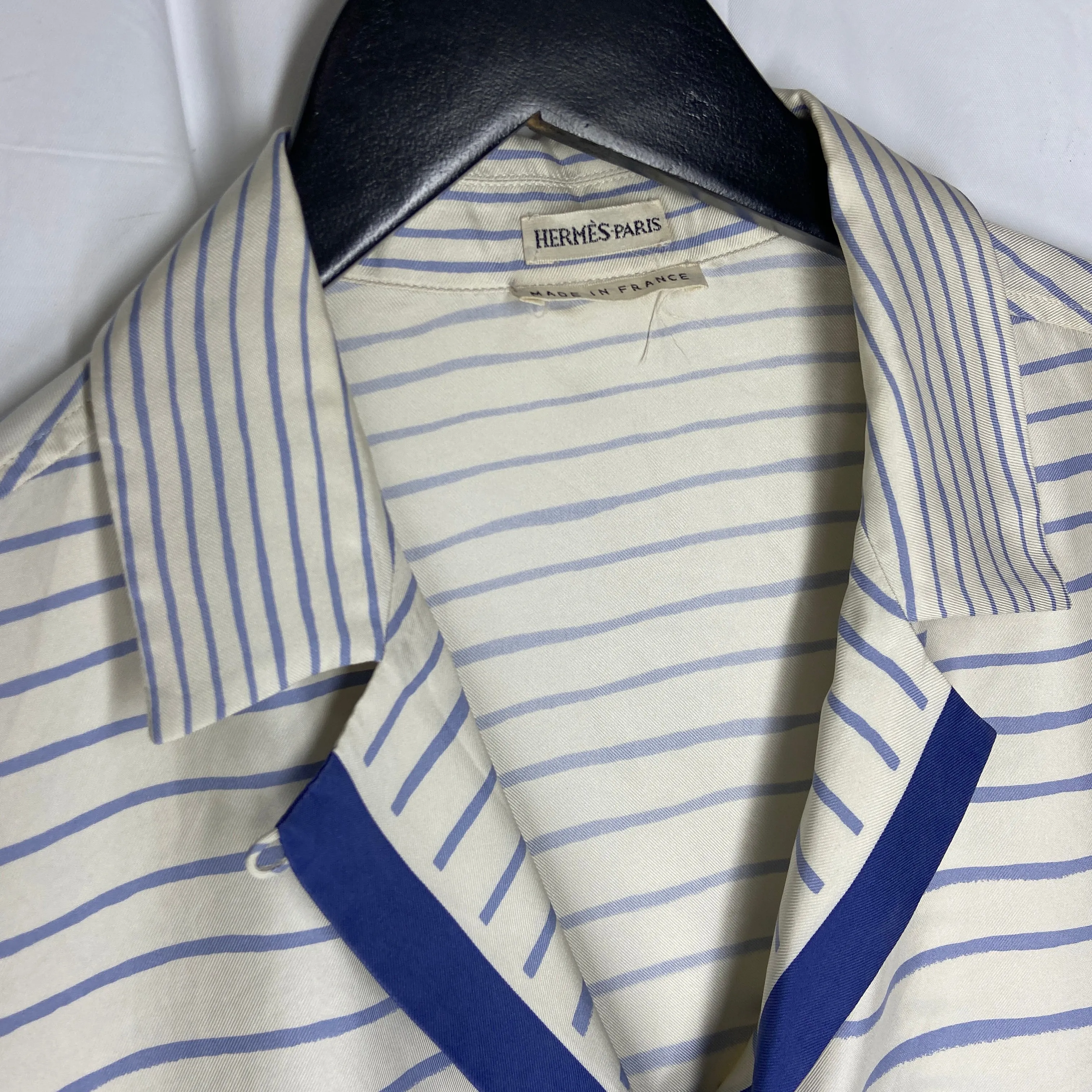 Hermès by margiela sailor print silk blouse 36