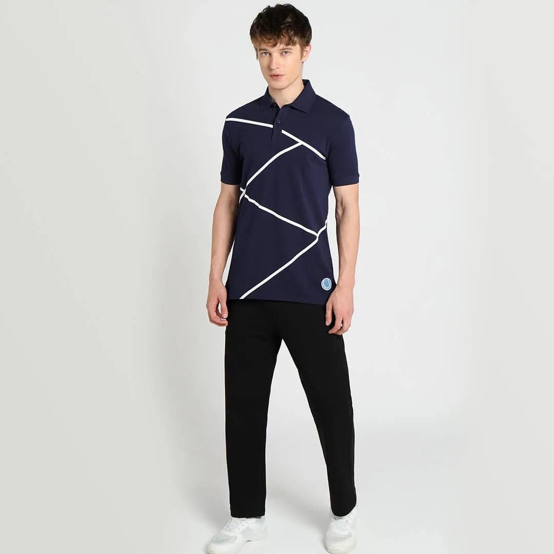 Infinia Men Tennis Polo T-shirt- Prussian Blue