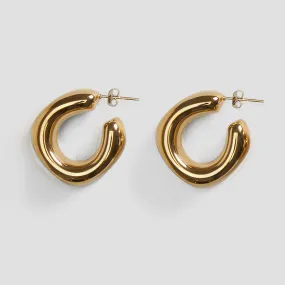 Irregular Bold Midi 18k Gold Earrings