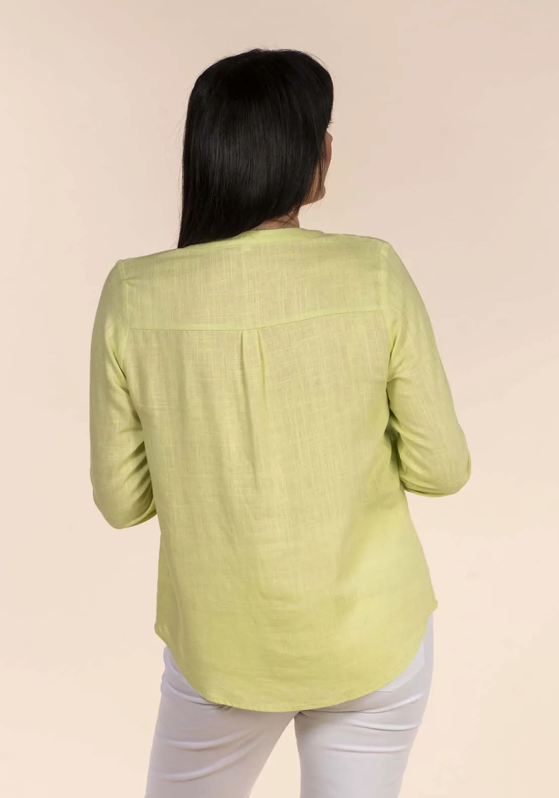 Linen Blouse - Lime
