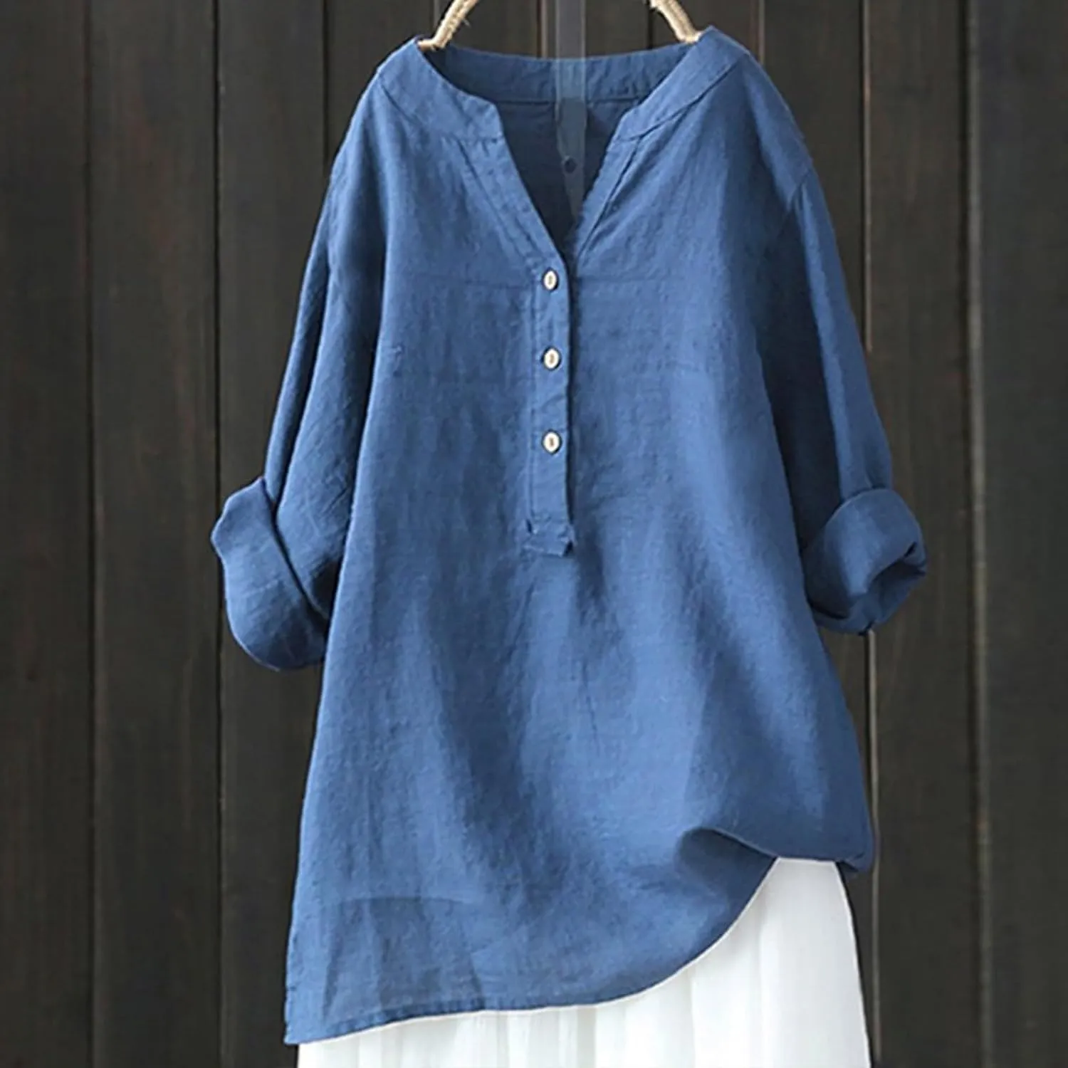 Linen Oversize Shirts Womens Button Roll Long Sleeve Tops Causal Elegant Dress Shirt Loose Chic Summer Linen Clothes