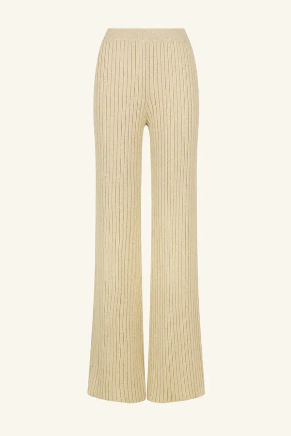 LIVIA STRAIGHT LEG PANT - CHAMPAGNE