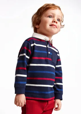 Long Sleeve Striped Polo Shirt Baby | Mayoral