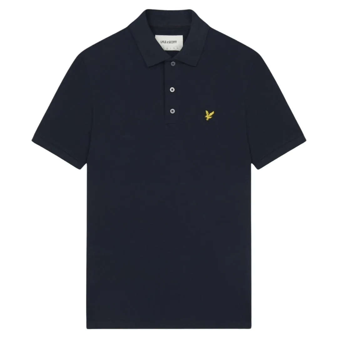Lyle & Scott Branded Chest Logo Dark Navy Blue Polo Shirt