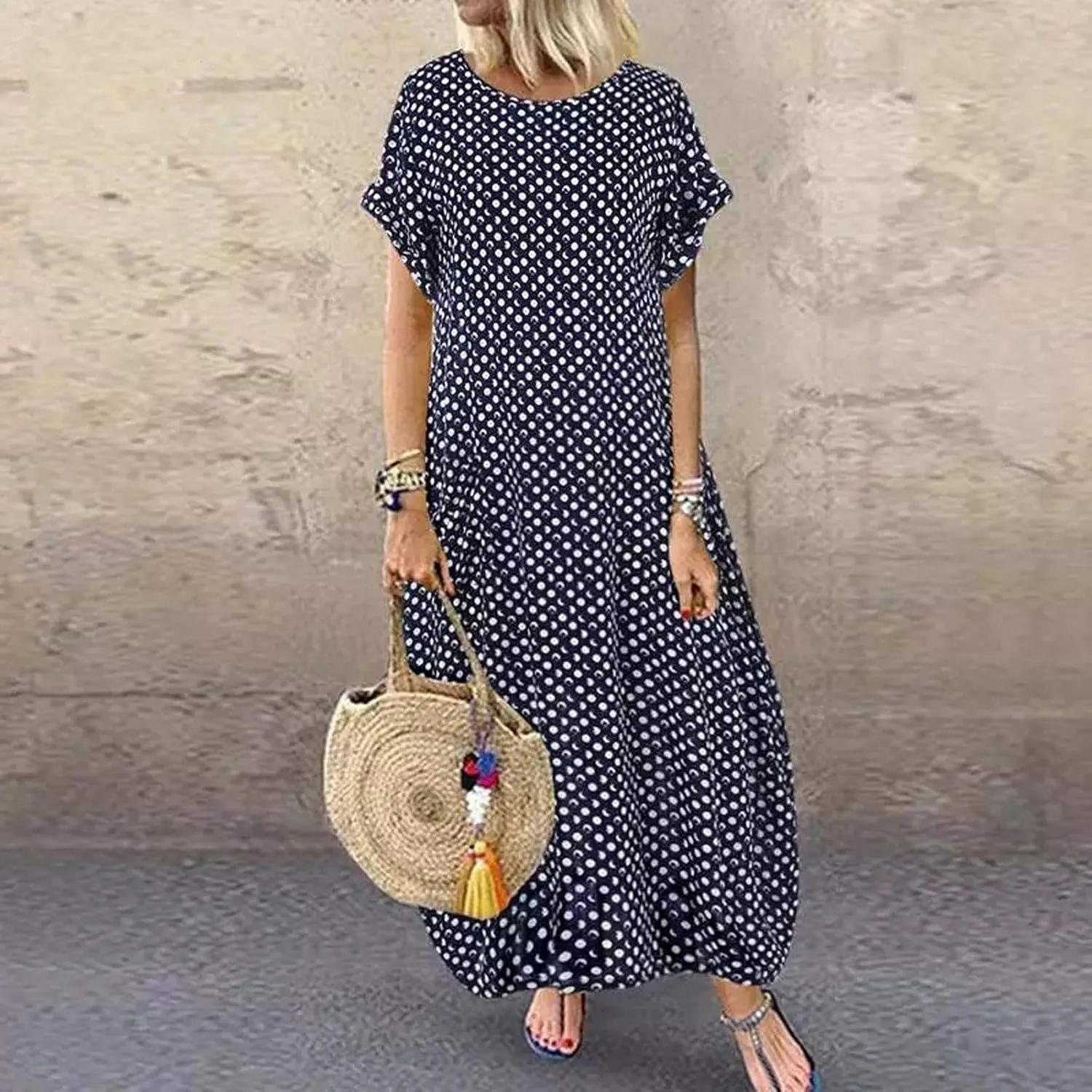 Maxi Dresses for Women 2024 Silk Dress for Women Off Shoulder Dress Short Long Sleeve Shift Dress for Women