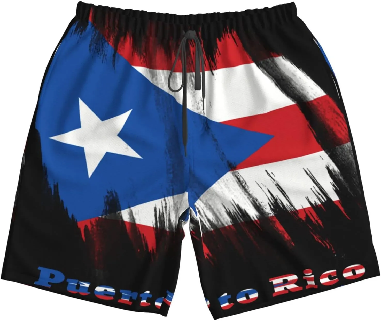 Men's Beach Shorts Quick Dry Drawstring Running Athletic Shorts Comfortable Loose Gym Shorts Swimsuit Pants with Pockets