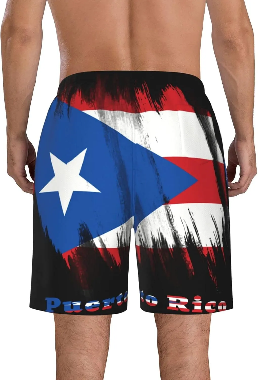 Men's Beach Shorts Quick Dry Drawstring Running Athletic Shorts Comfortable Loose Gym Shorts Swimsuit Pants with Pockets