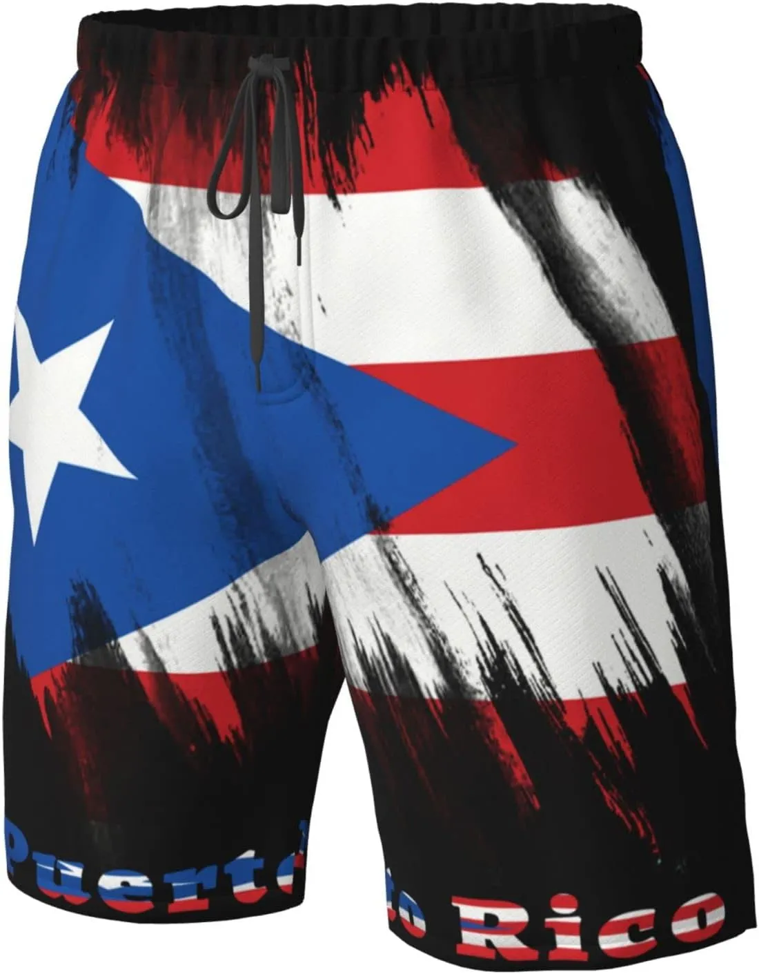 Men's Beach Shorts Quick Dry Drawstring Running Athletic Shorts Comfortable Loose Gym Shorts Swimsuit Pants with Pockets
