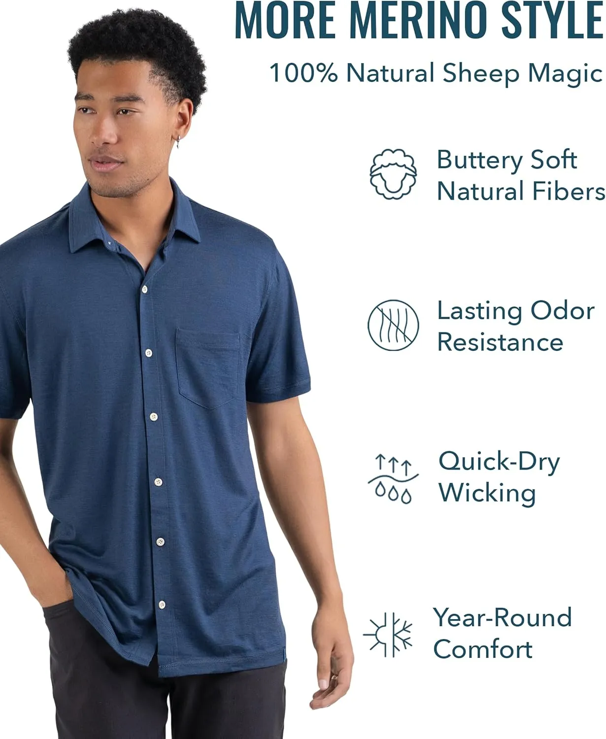 Men's Merino Polo by Woolly | RWS Certified | Super Soft, Classic Style, Seattle Designed
