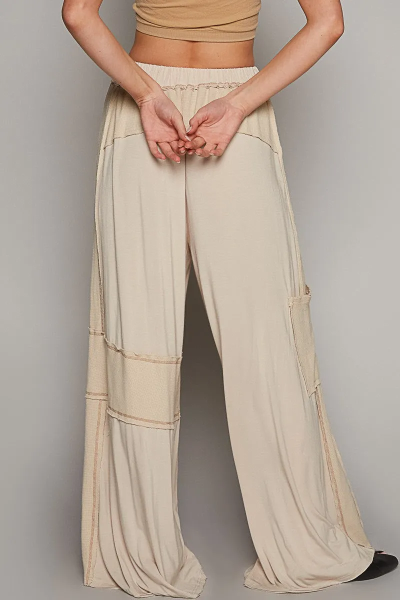 Oatmeal Bohemian Beach Pants