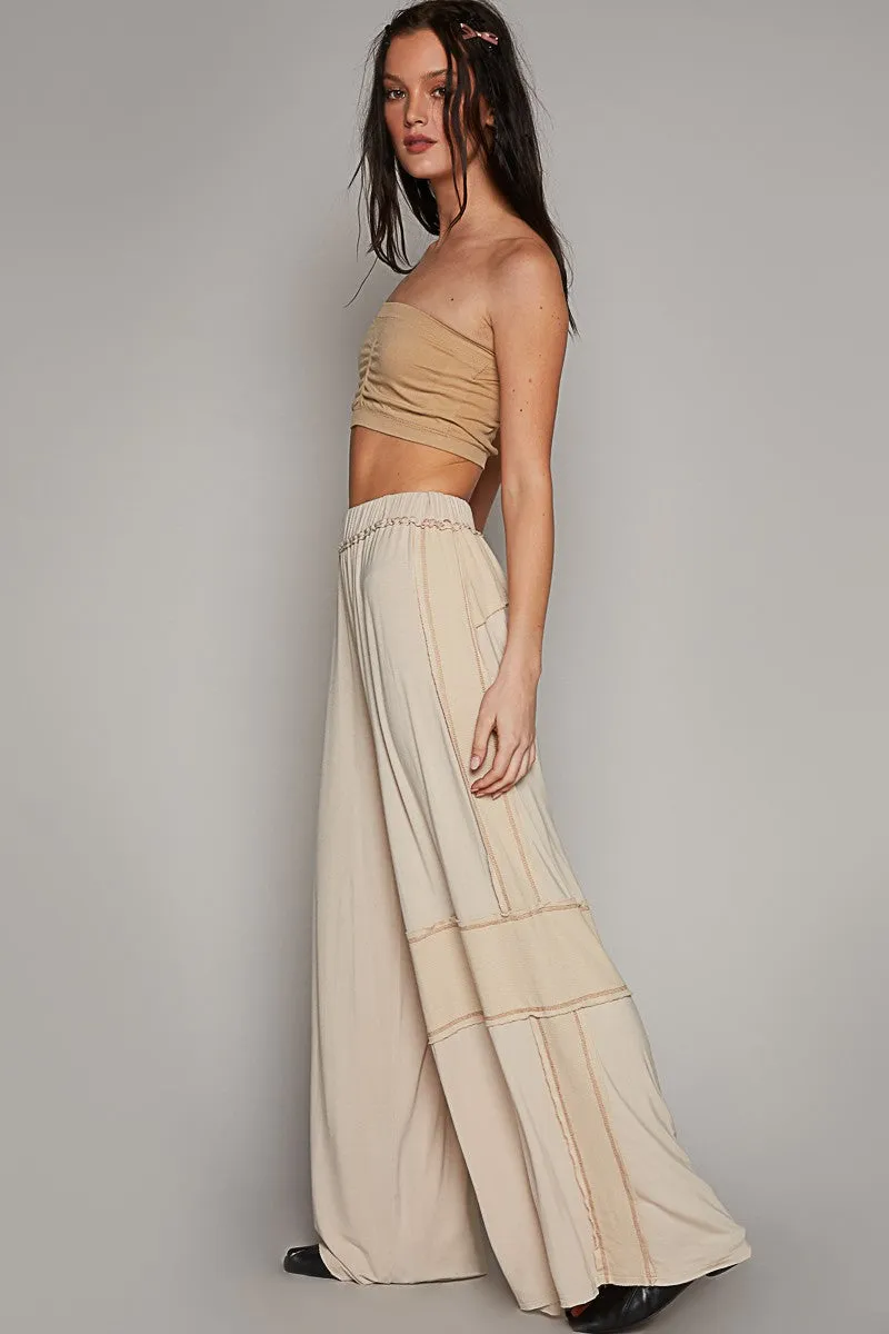 Oatmeal Bohemian Beach Pants