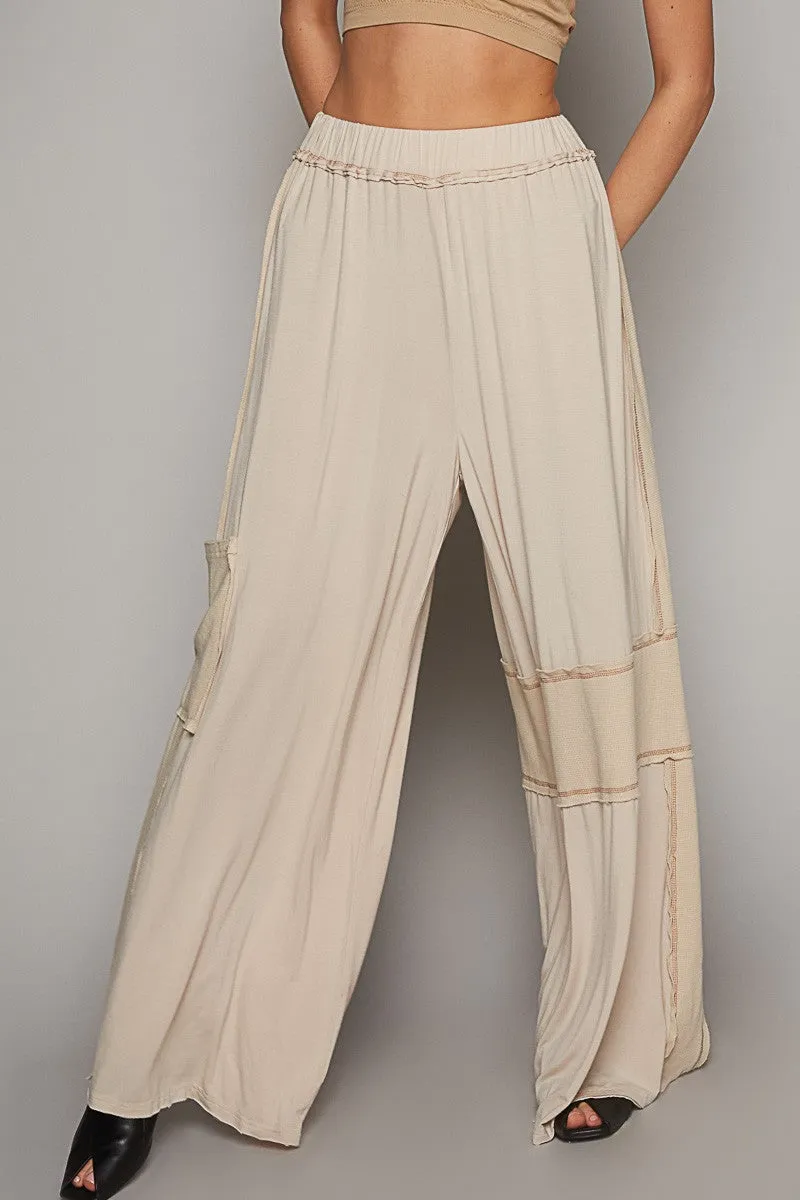 Oatmeal Bohemian Beach Pants