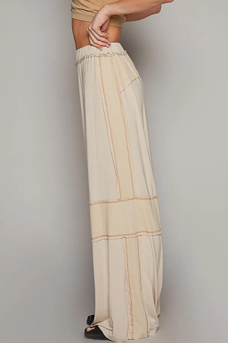 Oatmeal Bohemian Beach Pants