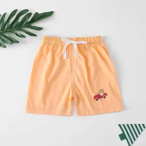 Pink Casual Solid Baby Shorts for Boys - Summer Thin Pants