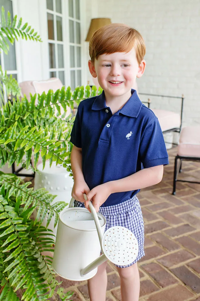 Prim and Proper Polo Nantucket Navy With Worth Avenue White Stork