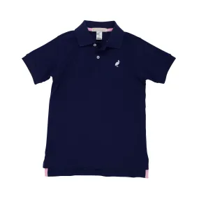 Prim and Proper Polo Nantucket Navy With Worth Avenue White Stork