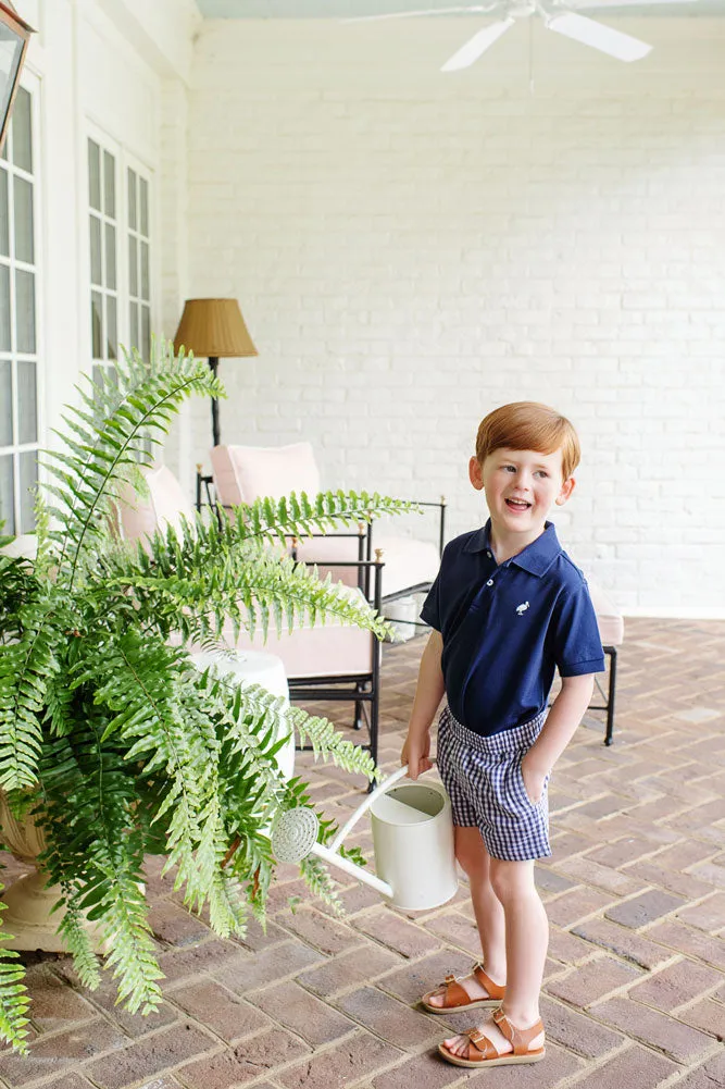 Prim and Proper Polo Nantucket Navy With Worth Avenue White Stork