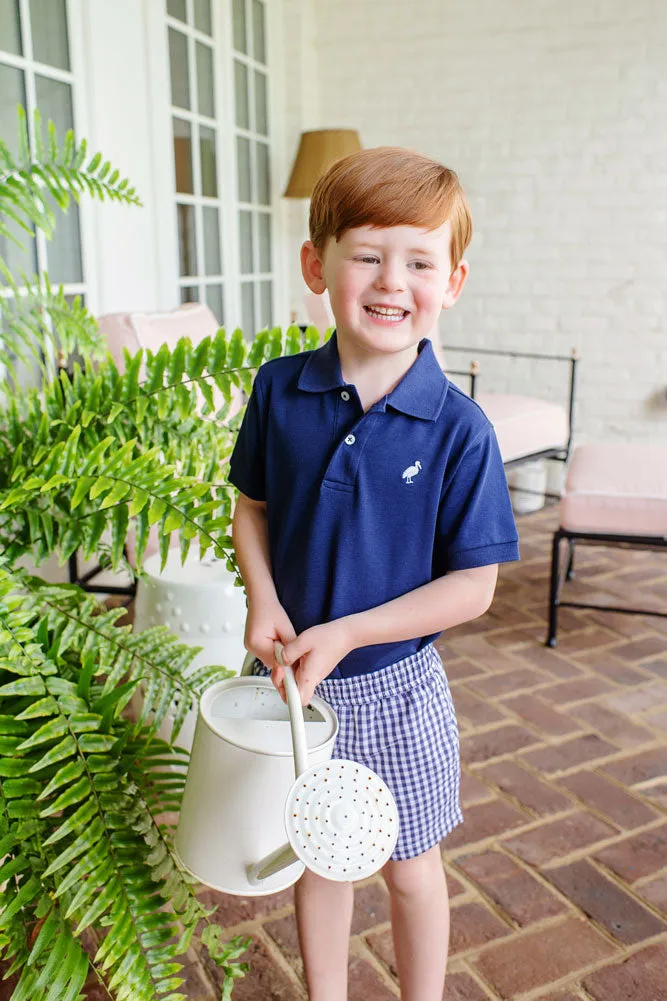 Prim and Proper Polo Nantucket Navy With Worth Avenue White Stork