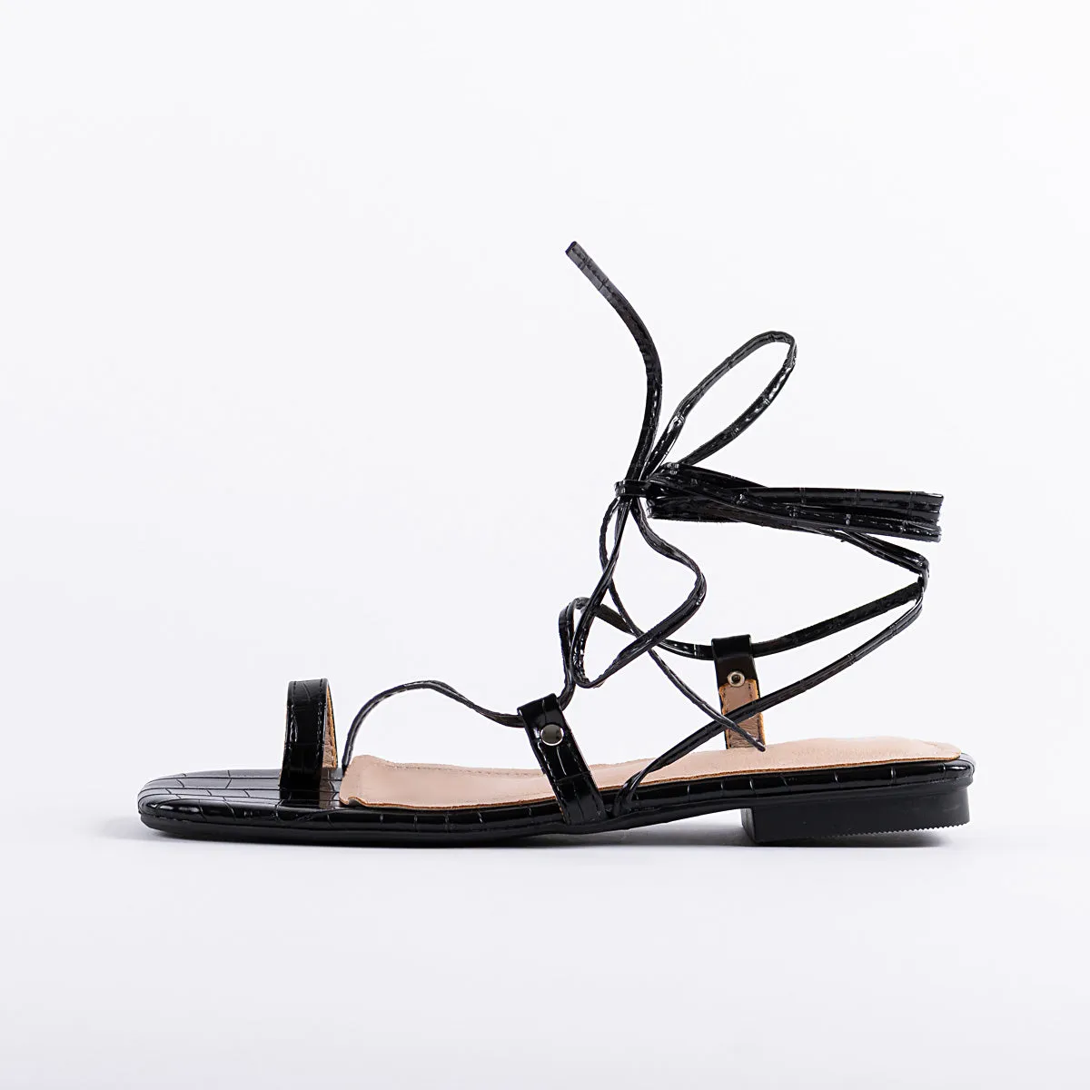 RAID Adaze Lace up Sandal in Black