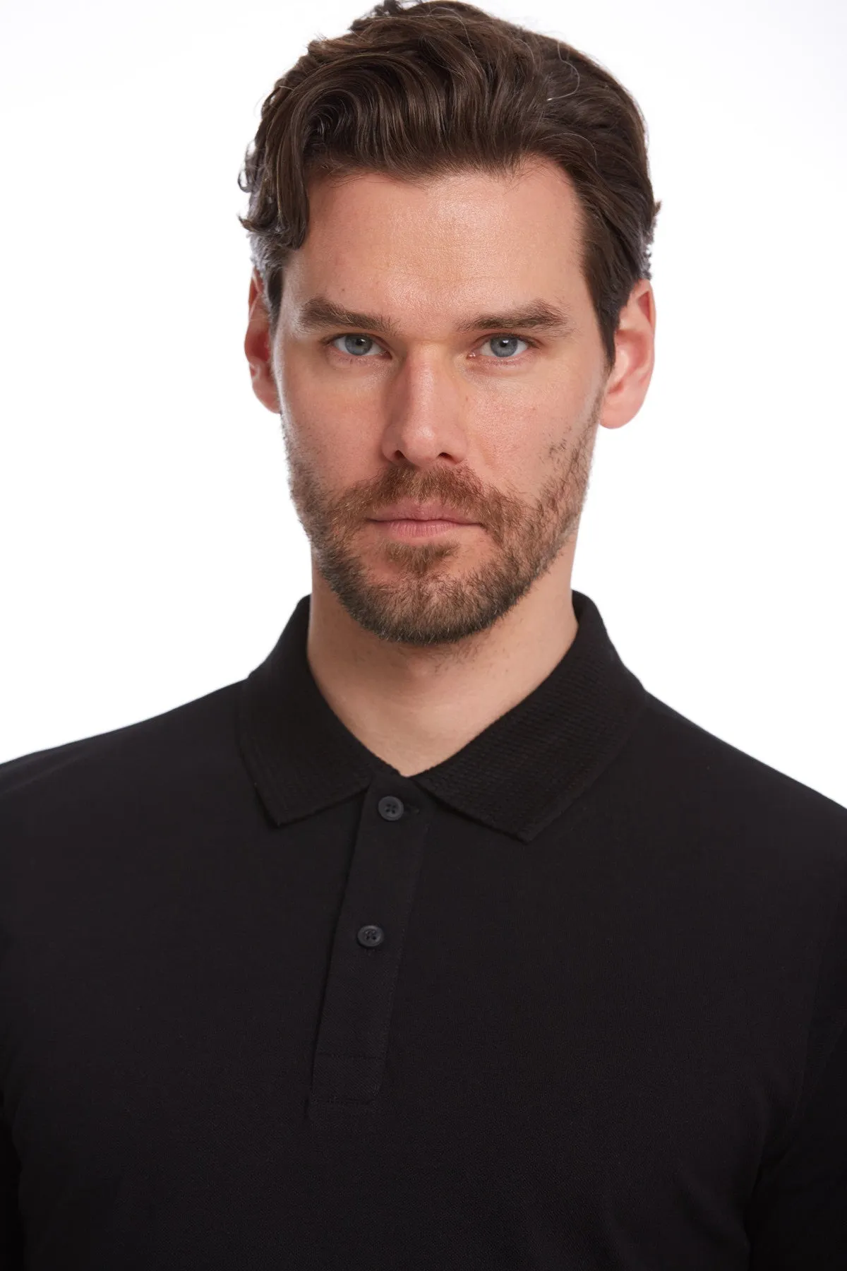 Regular Fit Black 100% Cotton Polo T-Shirt