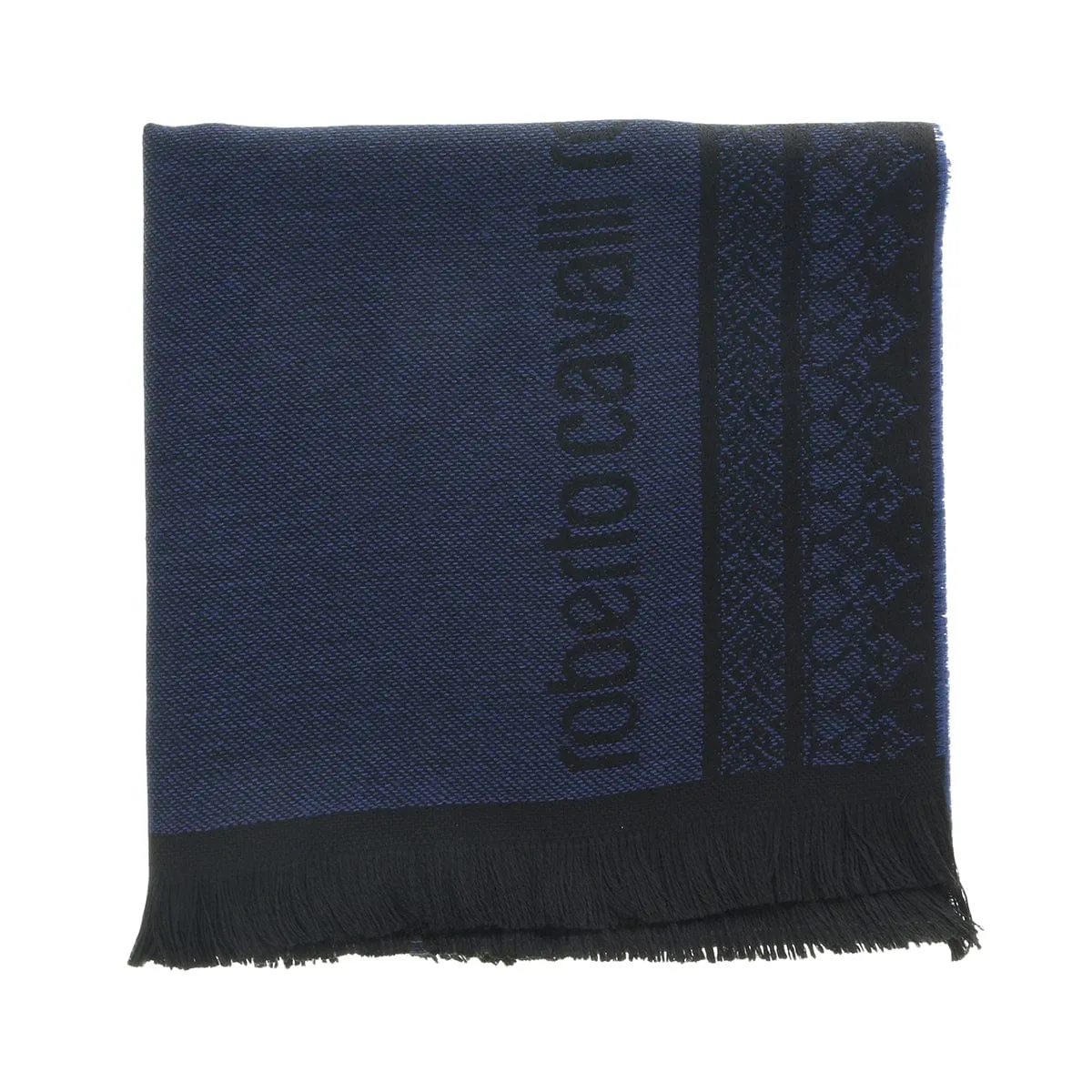 Roberto Cavalli ESZ062 04517 Royal Wool Blend Signature Mens Scarf