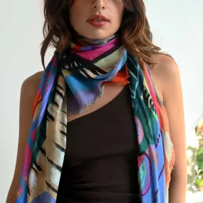 Silk-Modal Large Square Scarf | Voyager
